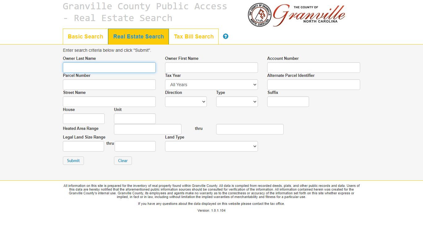 Real Estate Search - Granville County, North Carolina